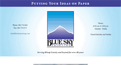 Desktop Screenshot of blueskyprinting.com
